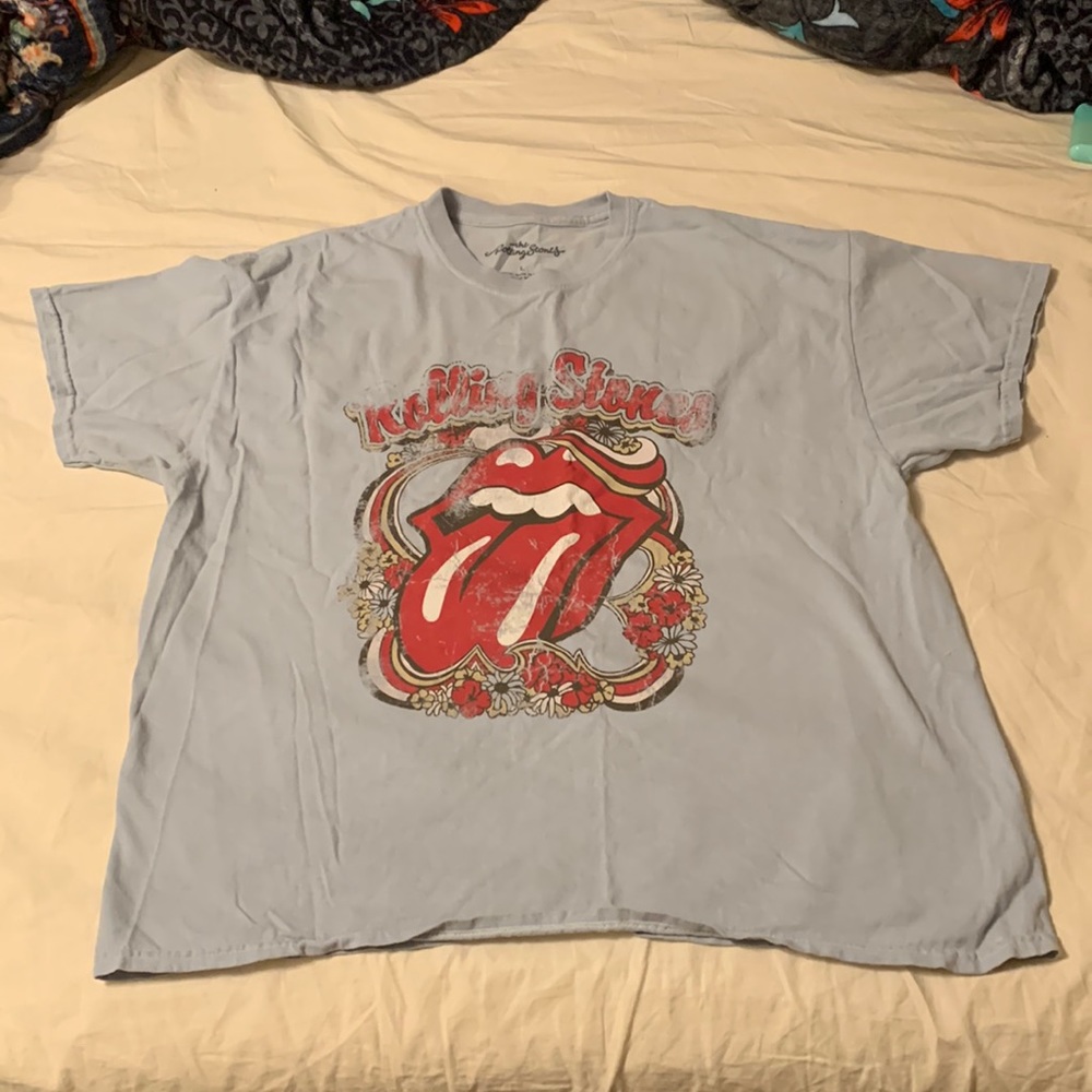 The Rolling Stones baby blue T